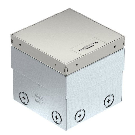 Розетковий люк OBO Bettermann (7368342) UDHOME2 2 пости 45x45 (h=110...135мм)