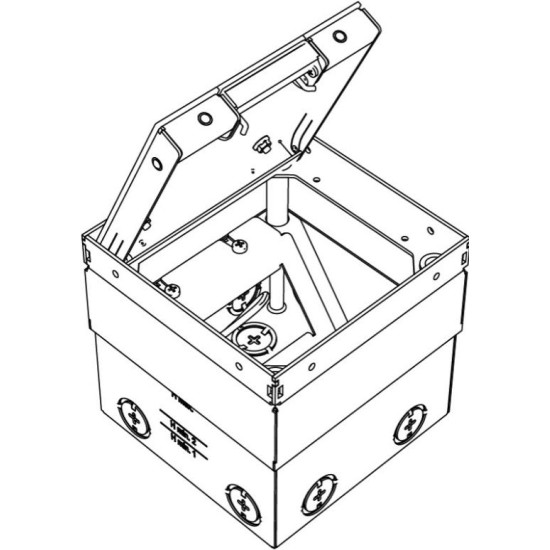 Розетковий люк OBO Bettermann (7368342) UDHOME2 2 пости 45x45 (h=110...135мм)