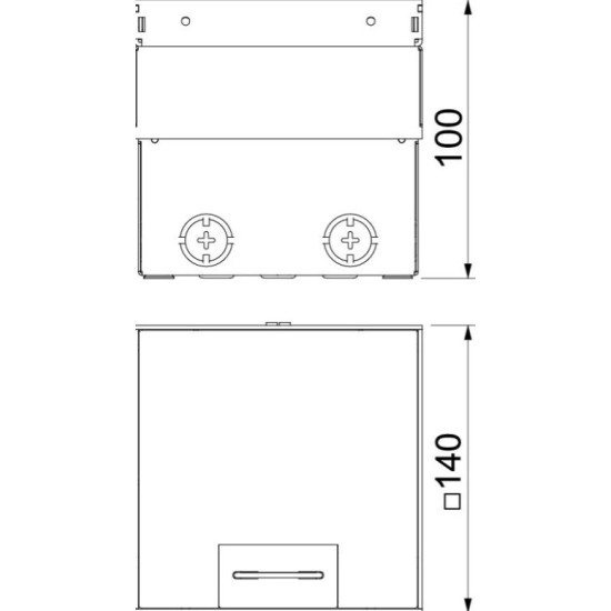 Розетковий люк OBO Bettermann (7368342) UDHOME2 2 пости 45x45 (h=110...135мм)