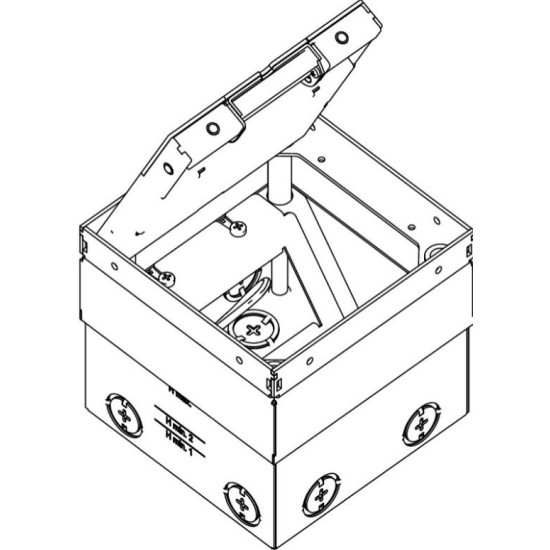 Розетковий люк OBO Bettermann (7368346) UDHOME2 2 пости 45x45 для покриття 15м (h=110...135мм)