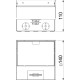 Розетковий люк OBO Bettermann (7368346) UDHOME2 2 пости 45x45 для покриття 15м (h=110...135мм)