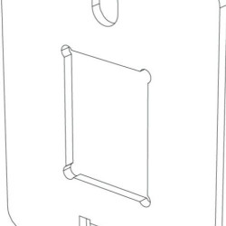 Додатковий супорт OBO Bettermann (7368494) для UDHOME ONE 1хRJ45 тип C (Keystone R&M Snap-In)