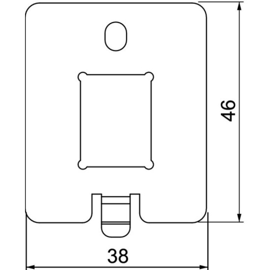 Додатковий супорт OBO Bettermann (7368494) для UDHOME ONE 1хRJ45 тип C (Keystone R&M Snap-In)