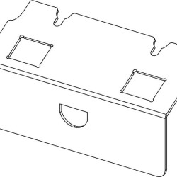 Додатковий супорт OBO Bettermann (7368474) для UDHOME2 2хRJ45 тип C (Keystone Brand-Rex R&M)
