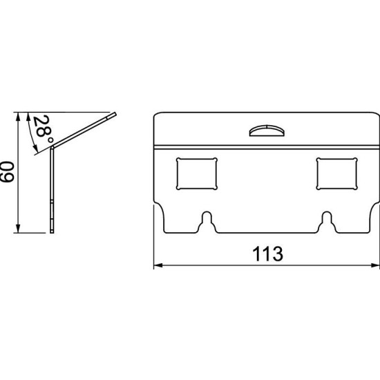 Додатковий супорт OBO Bettermann (7368474) для UDHOME2 2хRJ45 тип C (Keystone Brand-Rex R&M)