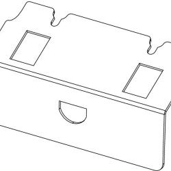 Додатковий супорт OBO Bettermann (7368470) для UDHOME2 2хRJ45 тип A (AMP Standard 110Connect, SL Series, AMP-Twis Brand-Rex)