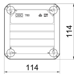 Розподільча коробка OBO Bettermann Т 60 114х114х57мм ІР66 (2007061)