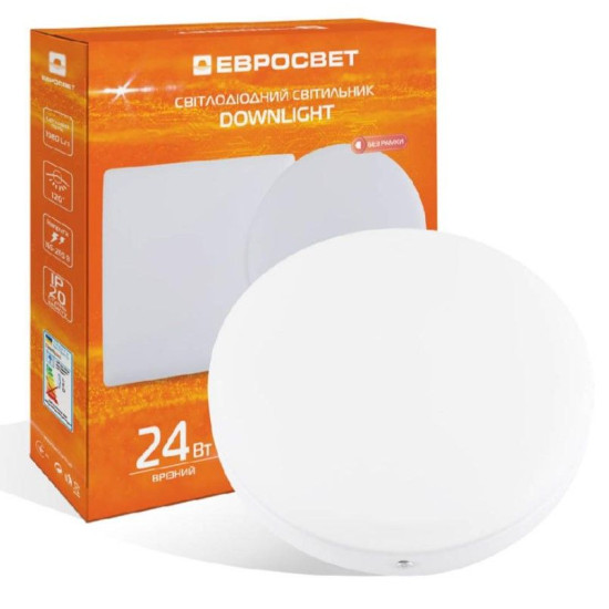 Світильник Євросвітло LED-SR-170-24 24Вт 6400К (57961) без рамки