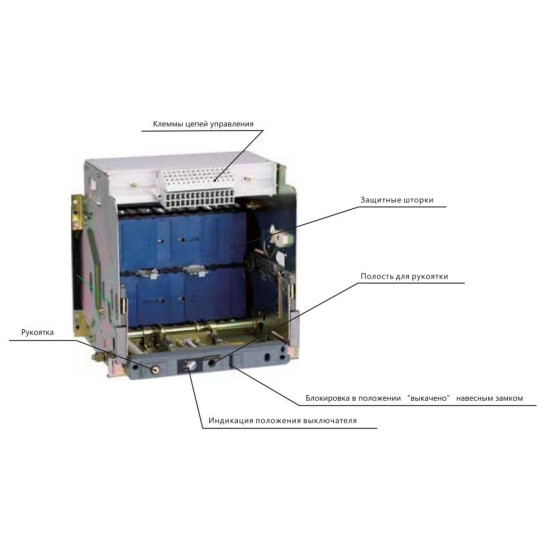 УЦІНКА! Повітряний автоматичний вимикач Chint NA8G-3200-3200M/3 MO-WD з електроприводом AC 220В (111244)