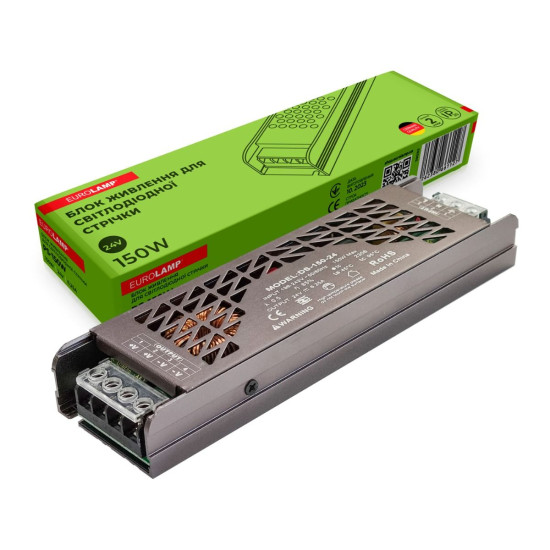 Блок живлення для світлодіодної стрічки Eurolamp 50Вт 24В 6,25A (PS-150W)