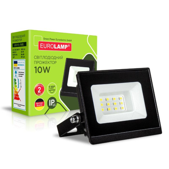 Прожектор з радіатором Eurolamp LED-FL-10(B) 10Вт 6500K