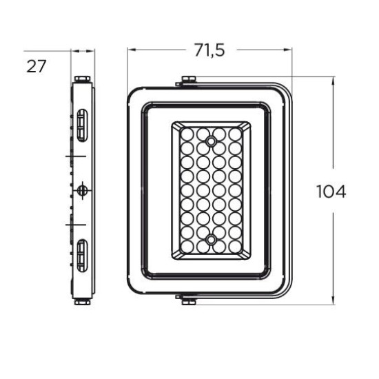 Прожектор з радіатором Eurolamp LED-FL-20(B) 20Вт 6500K