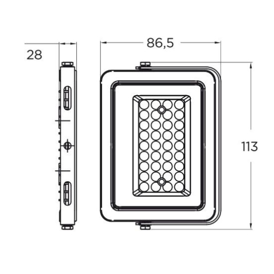 Прожектор з радіатором Eurolamp LED-FL-30(B) 30Вт 6500K