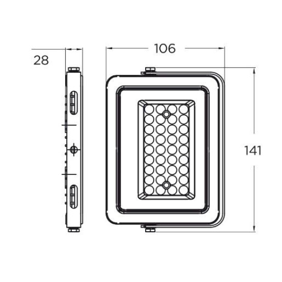 Прожектор з радіатором Eurolamp LED-FL-50(B) 50Вт 6500K