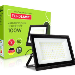 Прожектор з радіатором Eurolamp LED-FL-100(B) 100Вт 6500K