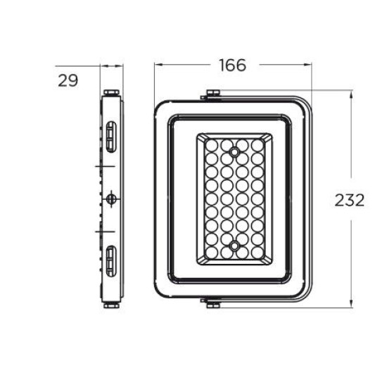 Прожектор з радіатором Eurolamp LED-FL-100(B) 100Вт 6500K