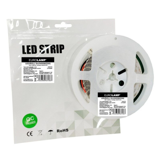 LED стрічка Eurolamp COB 320 діодів/м 24В 4000K 5 метрів