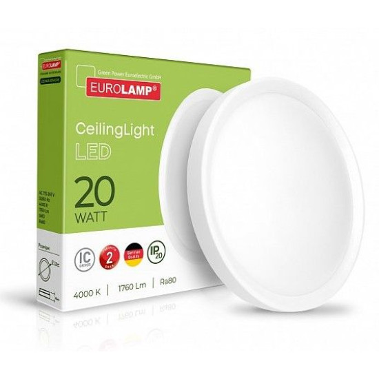 Накладний світильник Eurolamp Easy click LED-NLR-20/40(GM) 20Вт 4000K