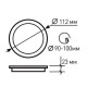 Круглий врізний світильник Eurolamp LED-DLR-7/4(new)(black) 7Вт 4000K