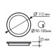 Круглий врізний світильник Eurolamp LED-DLR-9/4(new)(black) 9Вт 4000K