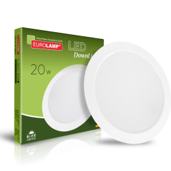Круглий врізний світильник Eurolamp LED-DLR-20/4(new) 20Вт 4000K
