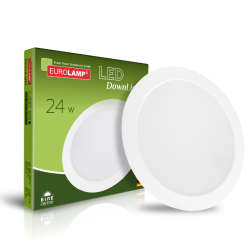 Круглий врізний світильник Eurolamp LED-DLR-24/4(new) 24Вт 4000K