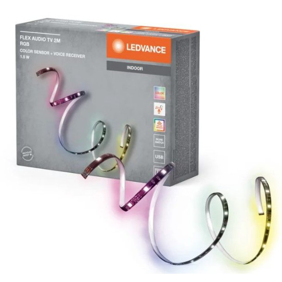 Світлодіодна стрічка Ledvance FLEX AUDIO TV 2м RGB COLORSEN USB VR