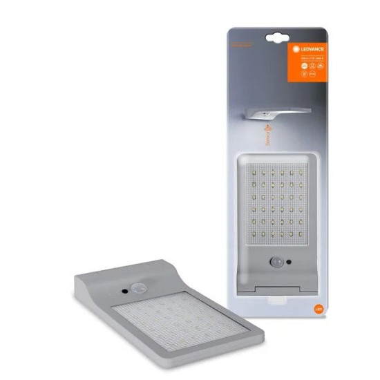 Фасадний світильник на сонячній батареї Ledvance DoorLED Solar Sensor 4000K Silver