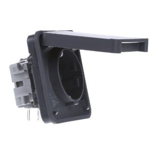 Розетка із з/к та кришкою Berker W.1 IP55