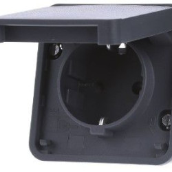 Розетка із з/к та кришкою Berker W.1 IP55