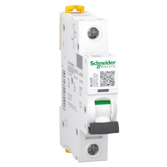 Автоматичний вимикач Schneider Electric iC60N A9F75120 1P 20A D