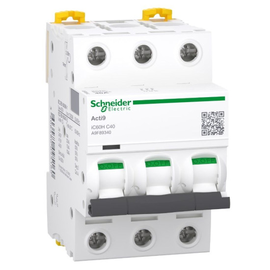Автоматичний вимикач Schneider Electric A9F89340 iC60H 3P 40A C