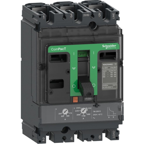 Автоматичний вимикач Schneider Electric C25F3TM125 3P3D 36кА 125А з розчіплювачем TMD AC