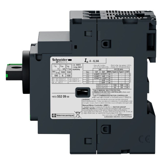 Автомат захисту двигуна Schneider Electric GV2P22 20-25 із комбінованим розчепленням