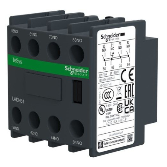 Блок допоміжних контактів Schneider Electric LADN31 3NO + 1NC
