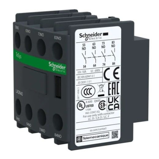 Блок допоміжних контактів Schneider Electric LADN40 4NO
