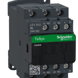 Контактор Schneider Electric LC1D12BL 3Р 12A НО+НЗ 24В DC (2,4Вт розширений)