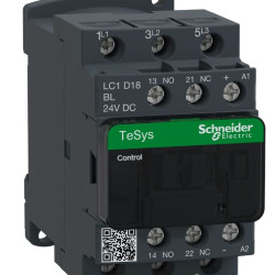 Контактор Schneider Electric LC1D18BL 3Р 18A НО+НЗ 24В DC (2,4Вт розширений)