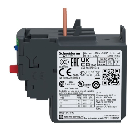 Теплове реле Schneider Electric LRD04 0,4-0,63A