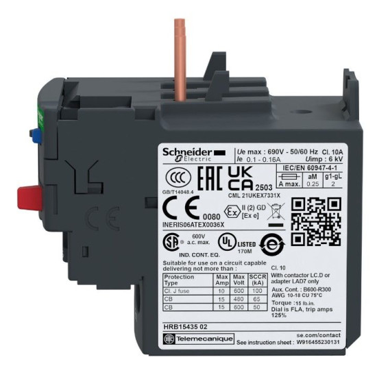 Теплове реле Schneider Electric LRD12 5,5-8A