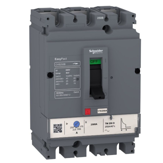 Автоматичний вимикач Schneider Electric LV525302 3P3D 25кА 200А