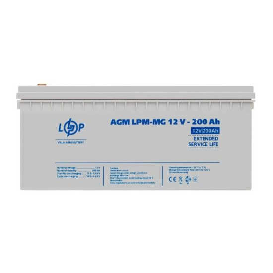 Акумулятор LogicPower AGM LPM-MG 12-200 Ah 12В