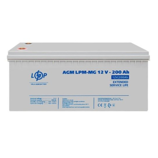 Акумулятор LogicPower AGM LPM-MG 12-200 Ah 12В