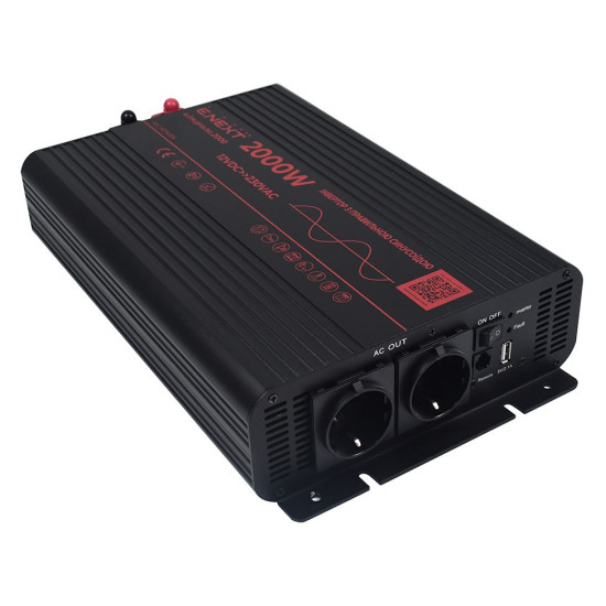 Інвертор E.Next e.inv.pro.nc.2000 12/220В 2000Вт чистий синус (s074004)