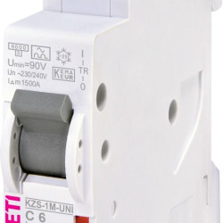 Диференціальний автомат ETI 002176031 KZS-1M UNI C 6/0,03 тип A (6kA) універсальне підключення
