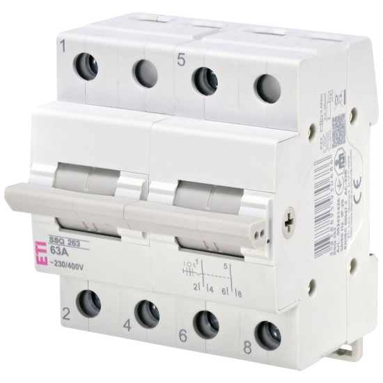 Перемикач навантаження ETI SSQ 263 "1-0-2", 2p 63A