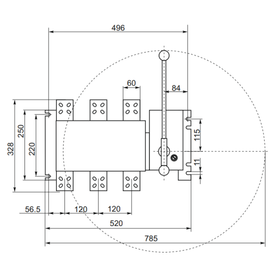 Пристрій автоматичного вводу резерву CNC YCS1-1000А 3Р 415В (Б00042799)