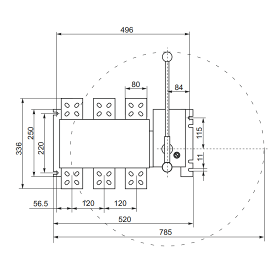 Пристрій автоматичного вводу резерву CNC YCS1-1250А 3Р 415В (Б00037976)