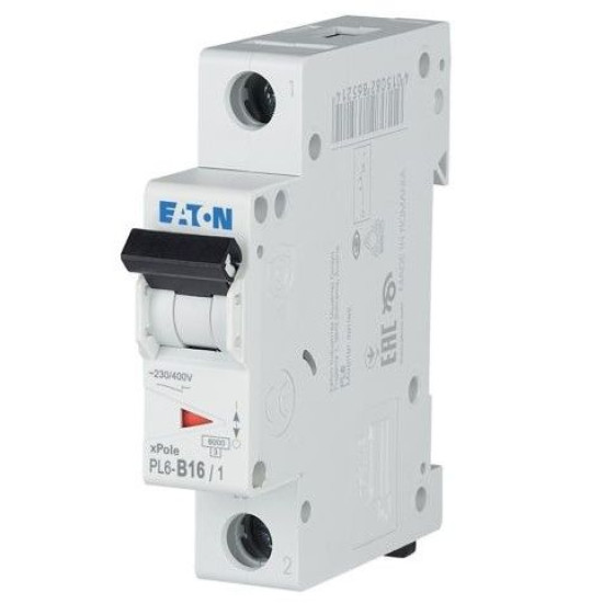 Автовимикач Eaton PL6-B16/1 6кА 16A
