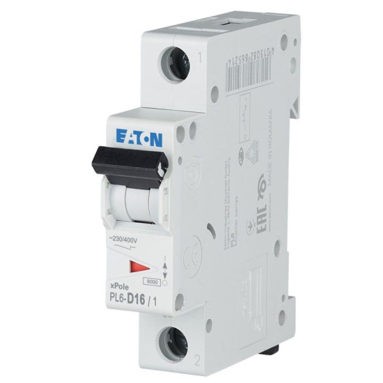 Автовимикач Eaton PL6-D16/1 6кА 16A